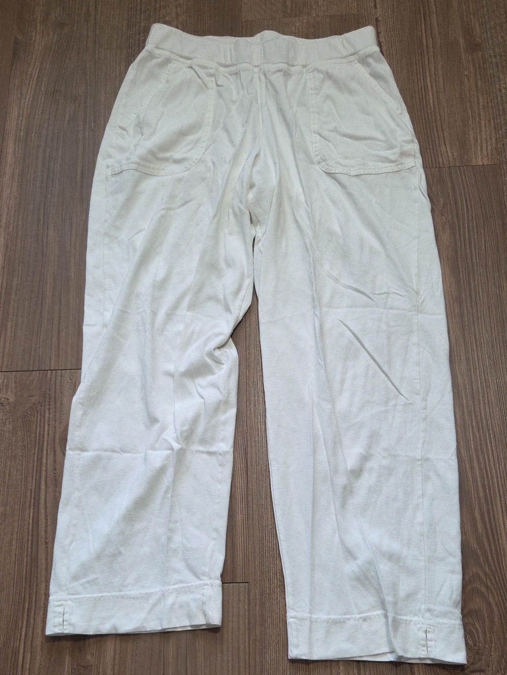 Fresh Produce Casual Elastic Waist White Pants